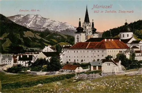 AK / Ansichtskarte 73904593 Mariazell__Steiermark_AT Kloster Kirche und Oetscher