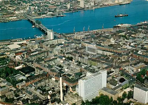 AK / Ansichtskarte  Aalborg Udsigt over Byen og Havnen Stadtbild mit Hafen