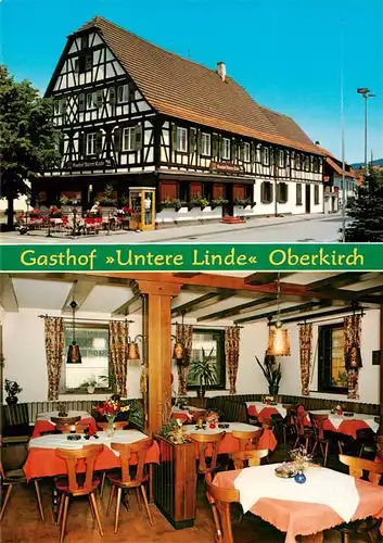 AK / Ansichtskarte  Oberkirch_Baden Gasthof Untere Linde Gastraum Fachwerkhaus