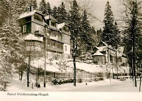 AK / Ansichtskarte  Waldbaerenburg Teilansicht Kurort im Winter Handabzug