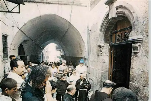 AK / Ansichtskarte  Jerusalem__Yerushalayim_Israel Via Dolorosa The Sixth Station Site of the House of Veronica who presented a Cloth to Christ