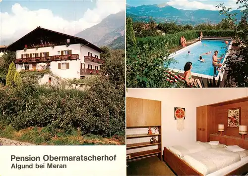 AK / Ansichtskarte  Algund_Merano_Suedtirol_IT Pension Obermaratscherhof Pool Zimmer