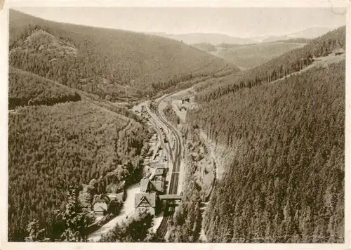 AK / Ansichtskarte  Oberhof__Thueringen Blick vom Baerenstein zum Bahnhof Oberhof