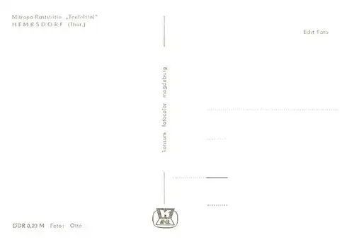 AK / Ansichtskarte  Hermsdorfer_Kreuz_Autobahn_Schleifreisen Mitropa Rasthof Hermsdorfer Kreuz Teufelsbruecke Gastraum