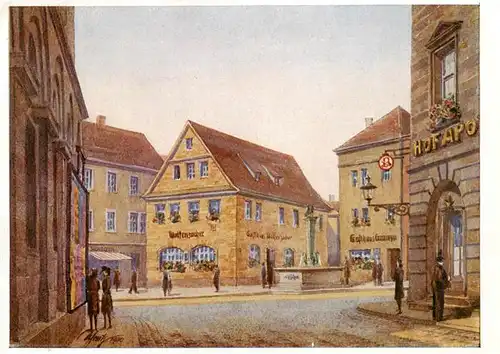 AK / Ansichtskarte  Bayreuth Sternplatz Aquarell