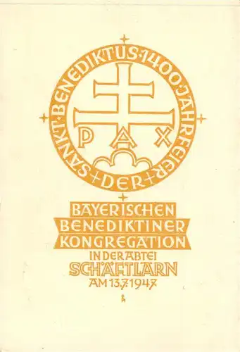 AK / Ansichtskarte 73905054 Schaeftlarn Bayerische Benediktiner Kongregation in der Abtei Schaeftlarn 1947