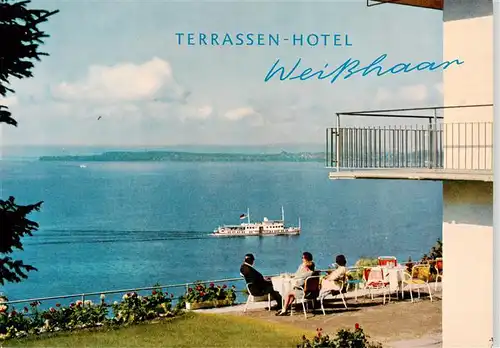 AK / Ansichtskarte 73905060 Meersburg_Bodensee Terrassen Hotel Weisshaar