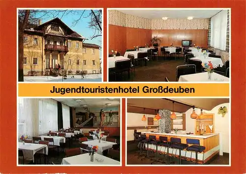 AK / Ansichtskarte 73905066 Grossdeuben Jugendtouristenhotel Haus II Speiseraum Klubraum Kellerbar Tresen