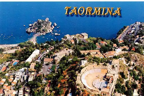 AK / Ansichtskarte  Taormina_Sicilia_IT Fliegeraufnahme