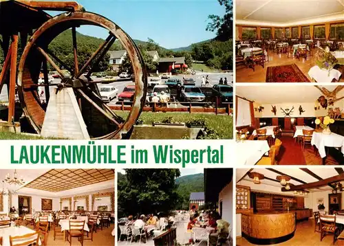 AK / Ansichtskarte 73905185 Lorch_Rheingau Restaurant Cafe Laukenmuehle im Wispertal Gastraeume Rezeption