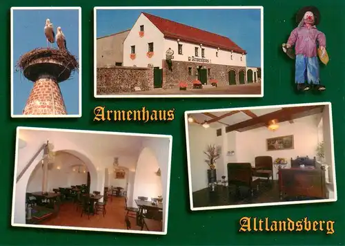 AK / Ansichtskarte 73905196 Altlandsberg_Brandenburg Restaurant Armenhaus Storchennest Gastraeume