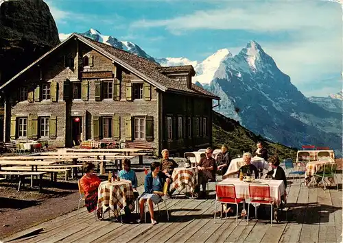 AK / Ansichtskarte  Scheidegg_BE Hotel Grosse Scheidegg mit Moench und Eiger