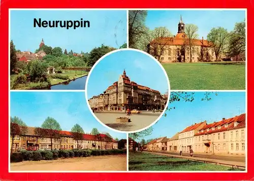 AK / Ansichtskarte  Neuruppin_Neu-Ruppin Alt Ruppin Klosterkirche Wilhelm Pieck Strasse Karl Marx Strasse OdF Platz