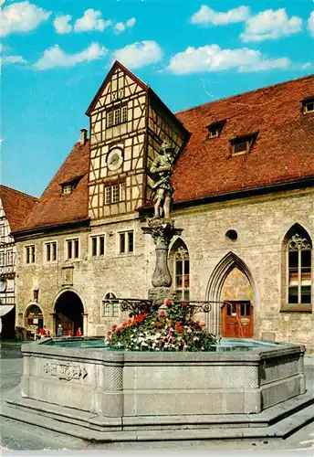 AK / Ansichtskarte 73905267 Reutlingen_BW Marktbrunnen und Volksbildungshaus