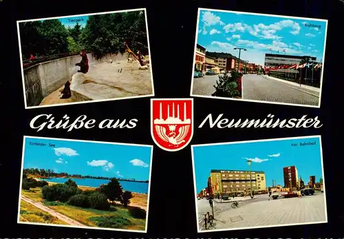 AK / Ansichtskarte  Neumuenster__Schleswig-Holstein Tierpark Kuhberg Einfelder See Am Bahnhof