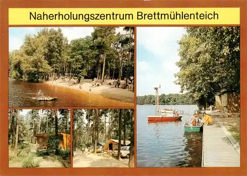 AK / Ansichtskarte  Zschorna_Grossenhain Naherholungszentrum Brettmuehlenteich Strand Bungalows Gondelteich