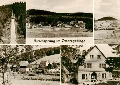 AK / Ansichtskarte  Hirschsprung Sprungschanze Panorama Teilansicht Gasthaus