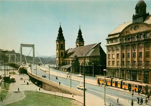 AK / Ansichtskarte  Strassenbahn_Tramway-- Budapest Erzsebet-hid