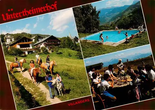 AK / Ansichtskarte 73905418 Villanders_Villandro_Suedtirol_IT Pension Untertheimerhof Reiten Schwimmbad Grill