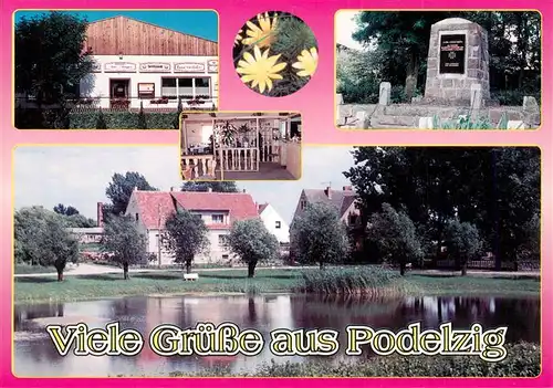 AK / Ansichtskarte  Podelzig Gaststaette Gaststube Gedenkstaette Gondelteich