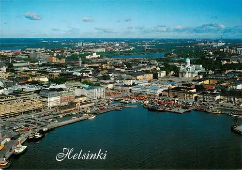 AK / Ansichtskarte 73905444 Helsinki_Suomi The Market Square The Cathedral Air view