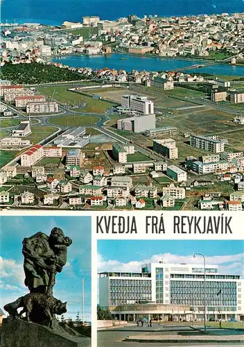 AK / Ansichtskarte 73905448 Reykjavík_Island Fliegeraufnahme Monument Hotel