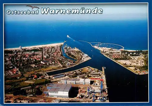 AK / Ansichtskarte  Warnemuende_Ostseebad Fliegeraufnahme