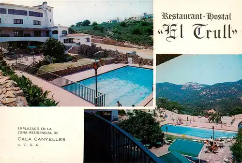 AK / Ansichtskarte  Lloret_de_Mar Restaurant Hostal El Trull Schwimmbad