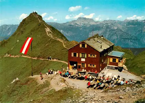 AK / Ansichtskarte  Schruns_Vorarlberg Wormser Huette mit Roter Wand Fliegeraufnahme