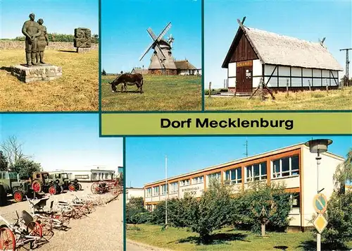 AK / Ansichtskarte 73905490 Dorf_Mecklenburg Plastiken Muehle Galerie an der Muehle Traditionsstaette der Betriebsschule Erich Tack