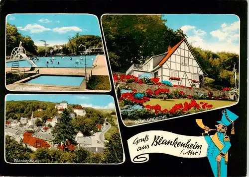 AK / Ansichtskarte 73905505 Blankenheim_Ahr Haus Grosche Schwimmbad Panorama