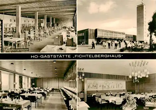 AK / Ansichtskarte  Fichtelberg_Oberwiesenthal_Erzgebirge HO Gaststaette Fichtelberghaus Selbstbedienungs und Grillrestaurant Salon