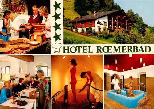 AK / Ansichtskarte  Bad_Kleinkirchheim_Kaernten_AT Hotel Roemerbad Restaurant Gaststube Backstube Roem Badestube Wassertreten