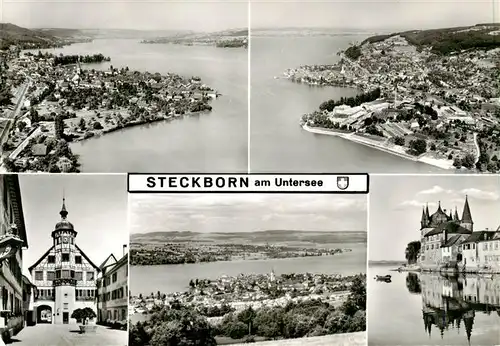 AK / Ansichtskarte  Steckborn_Untersee_TG Fliegeraufnahmen Marktplatz Schloss