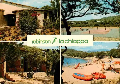 AK / Ansichtskarte  Porto-Vecchio_2A_Corse-du-Sud Robinson la Chiappa Tennisplatz Strandpartie