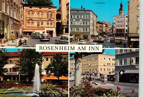 AK / Ansichtskarte  Rosenheim__Bayern Am Mitterntor Ludwigsplatz Salinengarten