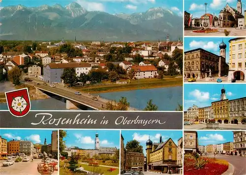 AK / Ansichtskarte 73905585 Rosenheim__Bayern Panorama Orts und Teilansichten
