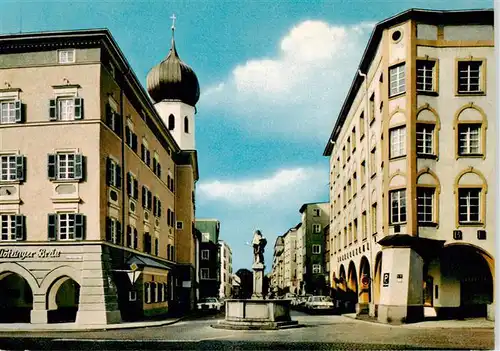 AK / Ansichtskarte  Rosenheim__Bayern Heilig Geist Strasse Brunnen