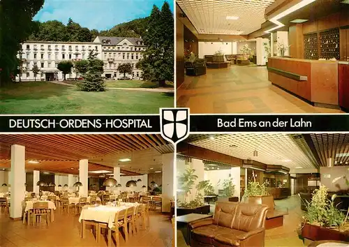 AK / Ansichtskarte 73905631 Bad_Ems_Lahn Deutsch Ordens Hospital Rezeption Gastraeume