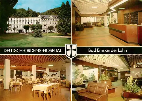 AK / Ansichtskarte  Bad_Ems_Lahn Deutsch Ordens Hospital Rezeption Gastraeume