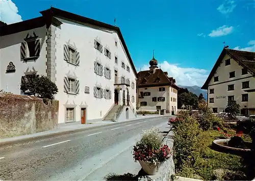 AK / Ansichtskarte  Gruesch_GR Rosengarten Pfarrhaus Hotel Krone