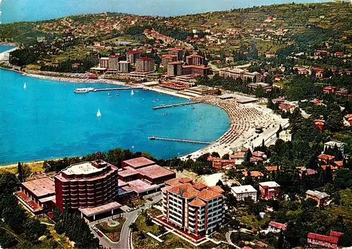 AK / Ansichtskarte  Portoroz_Portorose_Piran_Istrien_Slovenia Fliegeraufnahme mit Grand Hotel Metropol 