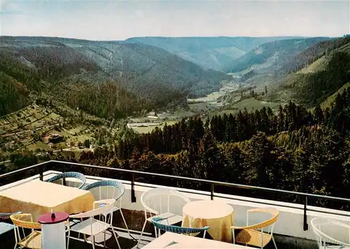 AK / Ansichtskarte  Wildbad_Schwarzwald Sommerberghotel Blick von der Terrasse