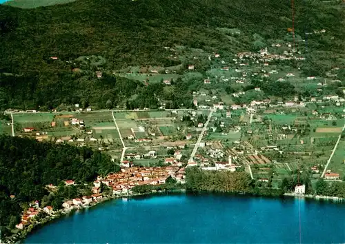 AK / Ansichtskarte  Caslano_TI Fliegeraufnahme