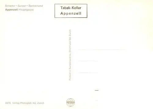 AK / Ansichtskarte  Appenzell_IR Hauptgasse