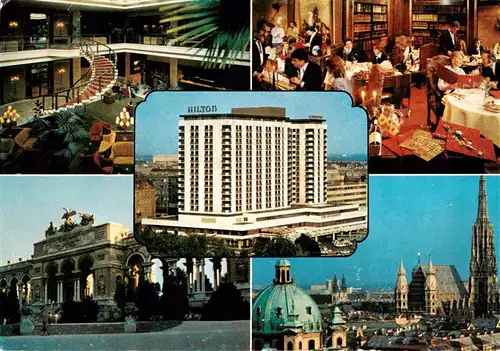 AK / Ansichtskarte 73905717 Wien_AT Hilton Hotel Restaurant Stadtansichten Dom
