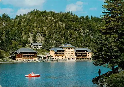 AK / Ansichtskarte  Turrachersee_Turracherhoehe_1783m_Kaernten_Steiermark Seehotel Jaegerwirt