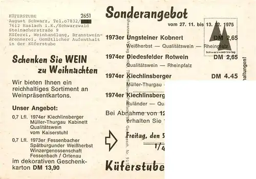 AK / Ansichtskarte  Haslach_Kinzigtal Gasthof Kueferstube Gastraum