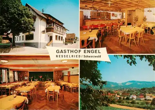 AK / Ansichtskarte 73905771 Nesselried Gasthof Engel Gastraeume Panorama