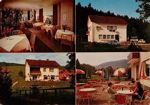 AK / Ansichtskarte  Obertal_Baiersbronn Cafe Pension Froehlich Gastraeume Terrasse